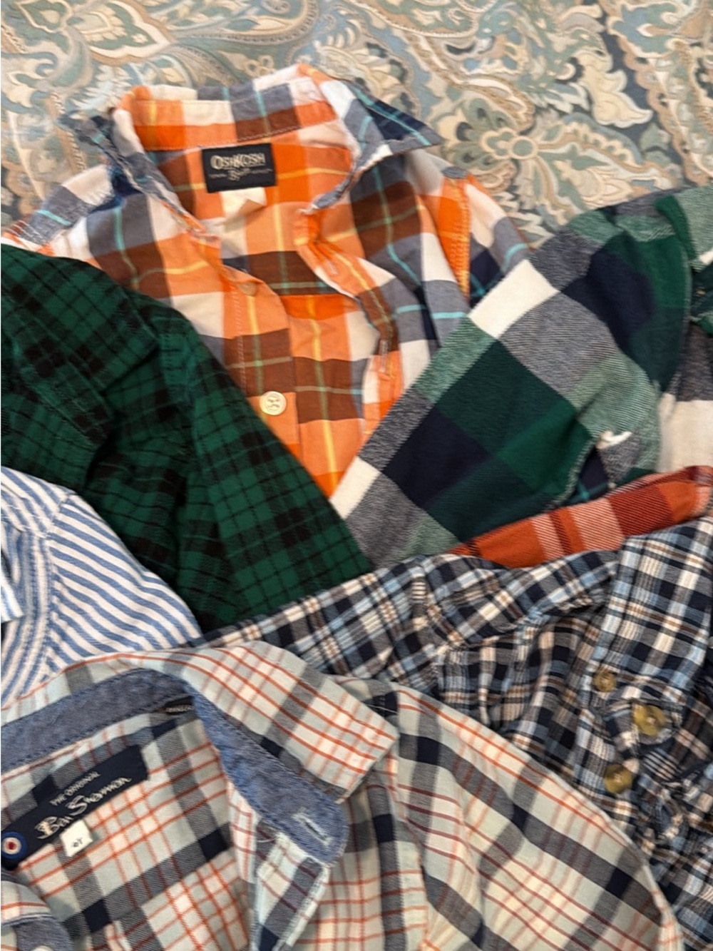 Lot of 7 Boys Size 4T Button-Down Shirts